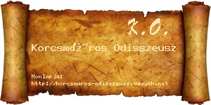 Korcsmáros Odisszeusz névjegykártya
